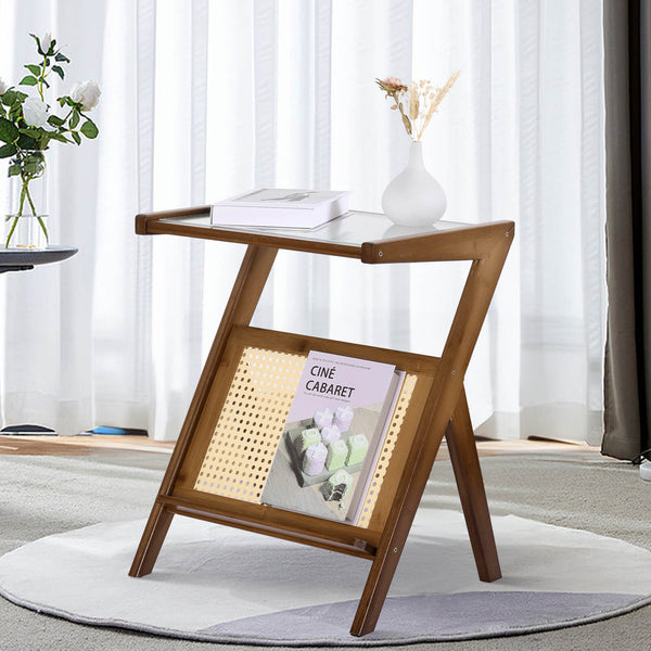 Labuche end table, Dark brown, 22"