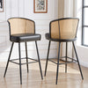 Lagrein bar stool, Black Jaen Leather/Bar Height