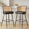 Lagrein bar stool, Black Jaen Leather/Bar Height