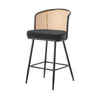 Lagrein bar stool, Black Jaen Leather/Counter Height