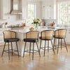 Lagrein bar stool, Black Jaen Leather/Counter Height
