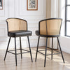 Lagrein bar stool, Black Jaen Leather/Counter Height