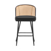 Lagrein bar stool, Black Jaen Leather/Counter Height