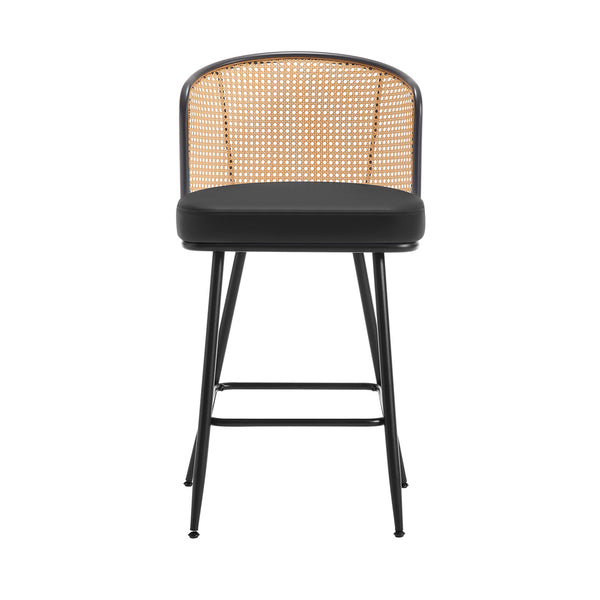 Lagrein bar stool, Black Jaen Leather/Counter Height