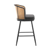 Lagrein bar stool, Black Jaen Leather/Counter Height