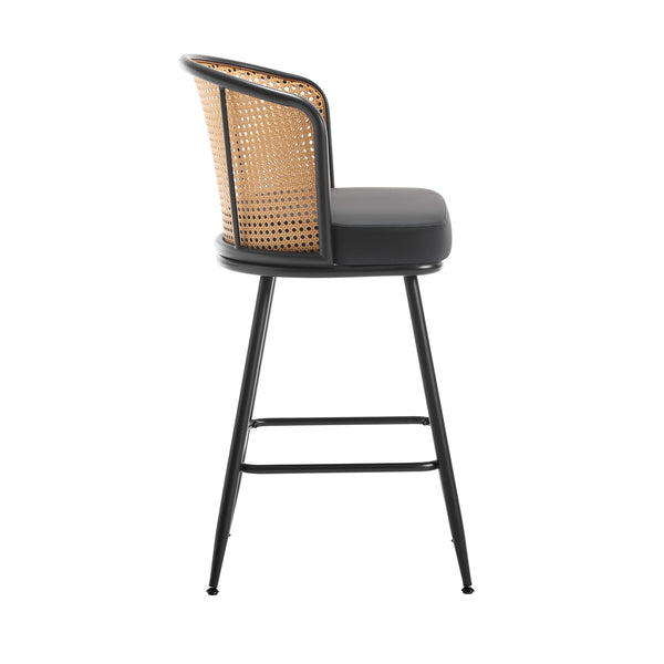 Lagrein bar stool, Black Jaen Leather/Counter Height