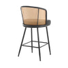 Lagrein bar stool, Black Jaen Leather/Counter Height