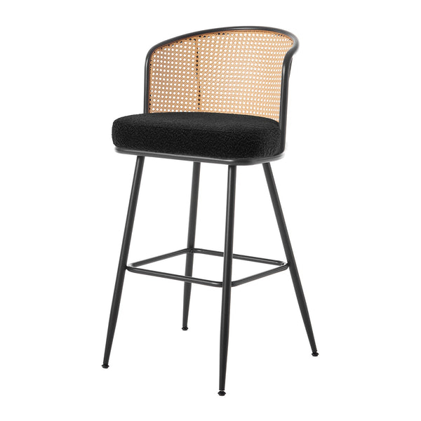 Lagrein bar stool, Black Sacy Fabric/Bar Height