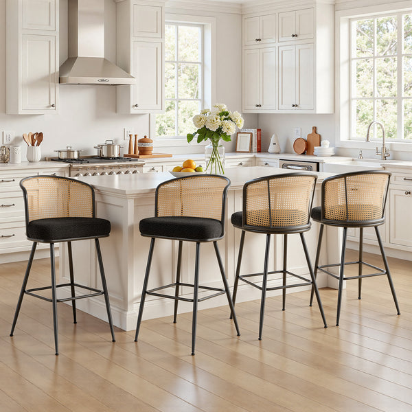 Lagrein bar stool, Black Sacy Fabric/Bar Height