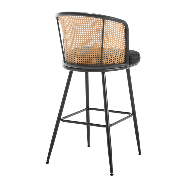 Lagrein bar stool, Black Sacy Fabric/Bar Height
