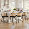 Lagrein bar stool, Black Sacy Fabric/Counter Height