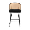 Lagrein bar stool, Black Sacy Fabric/Counter Height