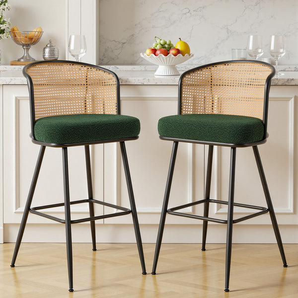 Lagrein bar stool, Green Sacy Fabric/Bar Height