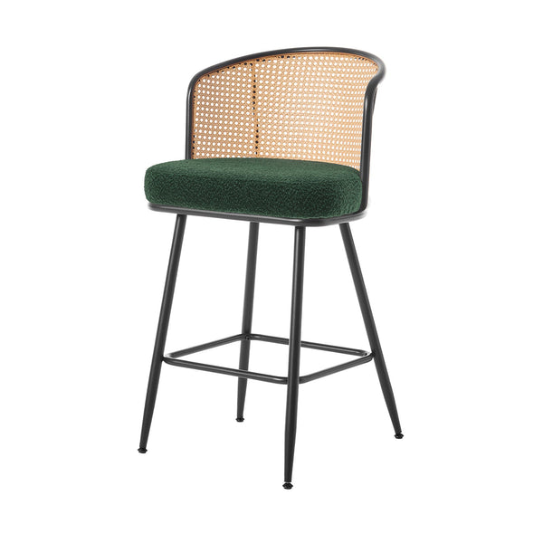 Lagrein bar stool, Green Sacy Fabric/Counter Height