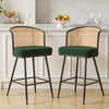 Lagrein bar stool, Green Sacy Fabric/Counter Height