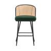 Lagrein bar stool, Green Sacy Fabric/Counter Height