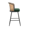 Lagrein bar stool, Green Sacy Fabric/Counter Height
