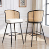 Lagrein bar stool, White Jaen Leather/Bar Height