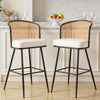 Lagrein bar stool, White Jaen Leather/Bar Height