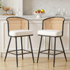 Lagrein bar stool, White Jaen Leather/Counter Height