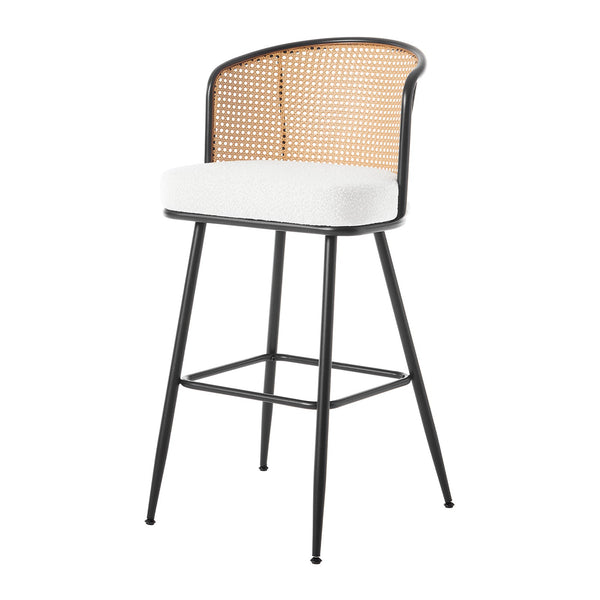 Lagrein bar stool, White Sacy Fabric/Bar Height