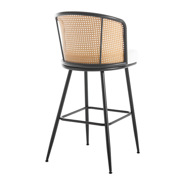 Lagrein bar stool, White Sacy Fabric/Bar Height