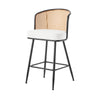 Lagrein bar stool, White Sacy Fabric/Counter Height