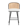 Lagrein bar stool, White Sacy Fabric/Counter Height
