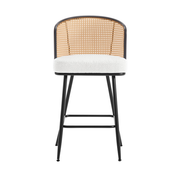 Lagrein bar stool, White Sacy Fabric/Counter Height