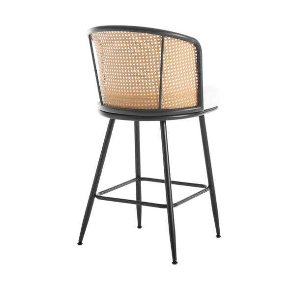 Lagrein bar stool, White Sacy Fabric/Counter Height