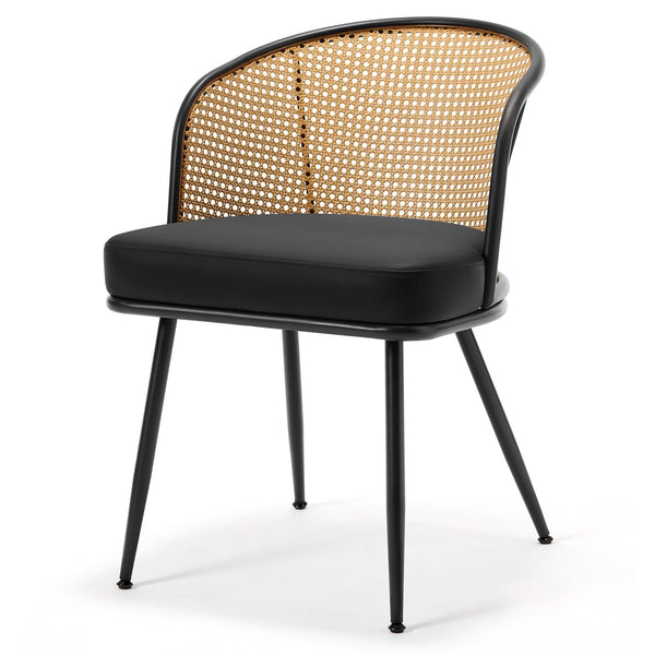 Lagrein Dining Chair in Black Jaen Leather