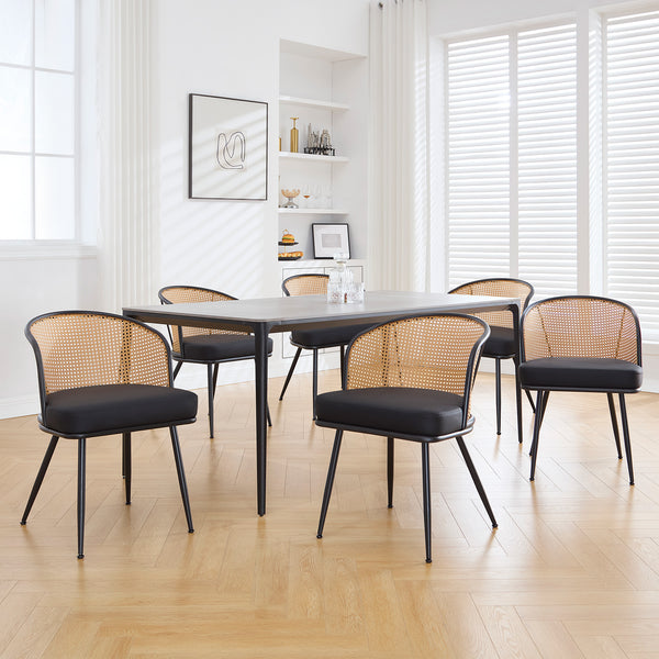 Lagrein Dining Chair in Black Jaen Leather