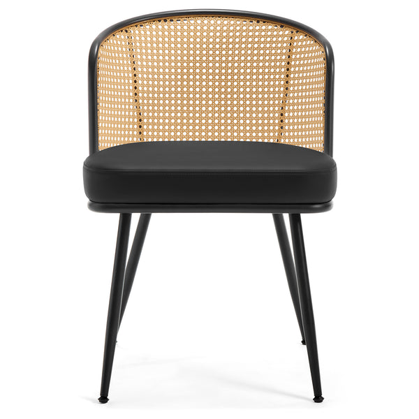 Lagrein Dining Chair in Black Jaen Leather