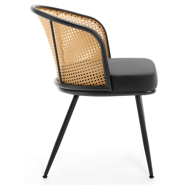 Lagrein Dining Chair in Black Jaen Leather