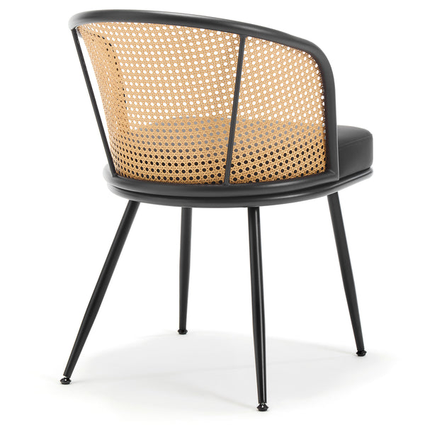 Lagrein Dining Chair in Black Jaen Leather