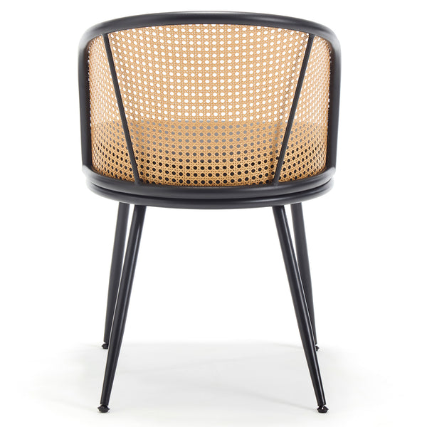 Lagrein Dining Chair in Black Jaen Leather