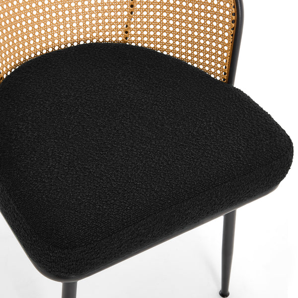 Lagrein Dining Chair in Black Sacy Fabric