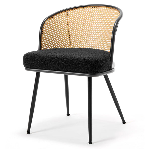 Lagrein Dining Chair in Black Sacy Fabric