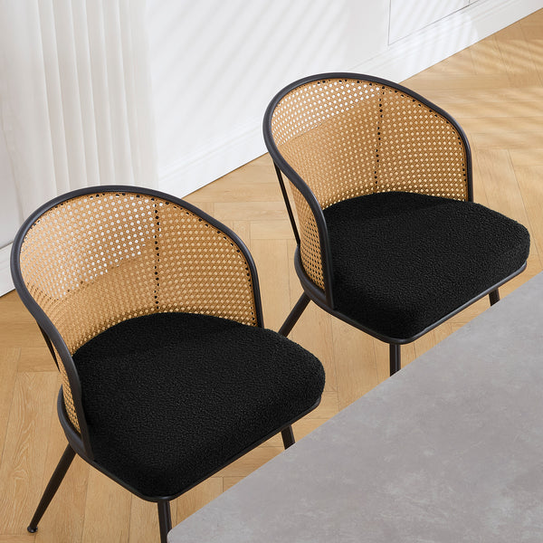 Lagrein Dining Chair in Black Sacy Fabric