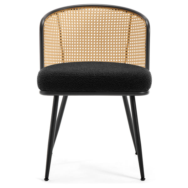 Lagrein Dining Chair in Black Sacy Fabric