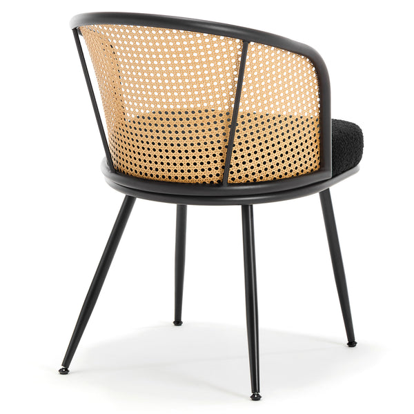Lagrein Dining Chair in Black Sacy Fabric
