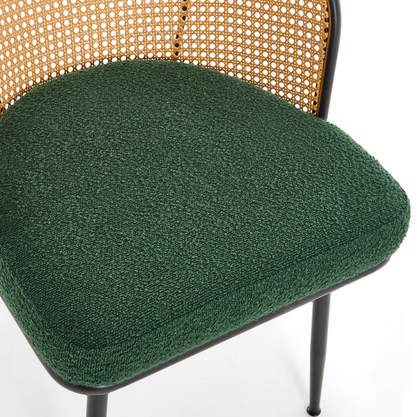Lagrein Dining Chair in Green Sacy Fabric
