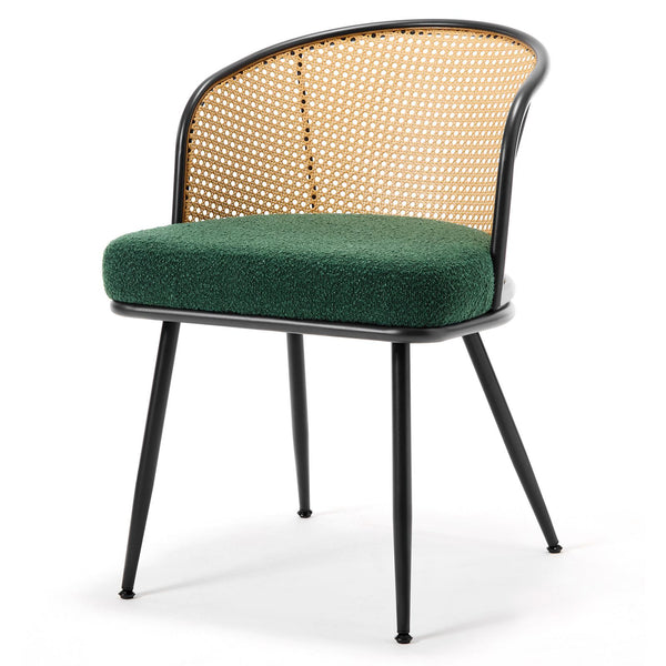 Lagrein Dining Chair in Green Sacy Fabric
