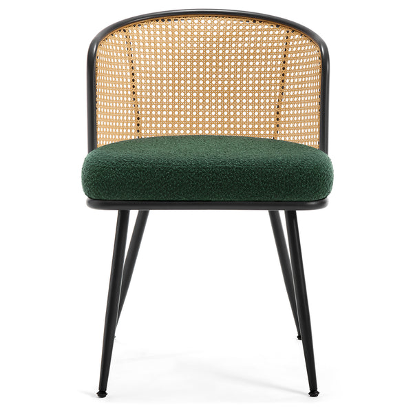 Lagrein Dining Chair in Green Sacy Fabric
