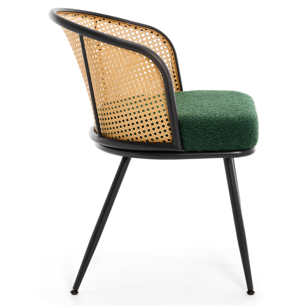 Lagrein Dining Chair in Green Sacy Fabric