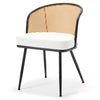 Lagrein Dining Chair in White Jaen Leather