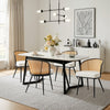 Lagrein Dining Chair in White Jaen Leather
