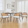 Lagrein Dining Chair in White Jaen Leather