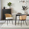 Lagrein Dining Chair in White Jaen Leather