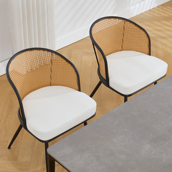 Lagrein Dining Chair in White JaenLeather
